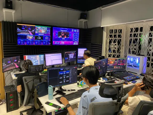 E-sports broadcast control room