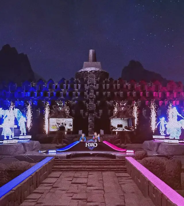 Virtual production stage for an e-sports event